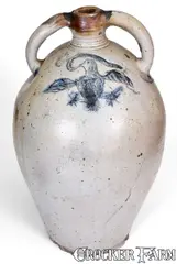 D. Goodale, Exceptional D. GOODALE / HARTFORD Monumental Stoneware Jug w/ Incised Federal Eagle, circa 1825-1830, Stoneware
