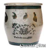 Lloyd & Co., Rare RAGER, LLOYD & CO. / Palatine, W. VA Stoneware Cream Jar w/ Brown Slip Decoration, circa 1875, Stoneware