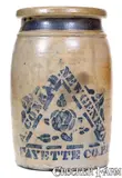 A. Conrad, A. CONRAD / NEW GENEVA / FAYETTE CO. PA Stoneware Jar w/ Stenciled Rose Decoration, circa 1875, Stoneware