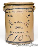 R. T. Williams, 10 Gal. R. T. WILLIAMS / NEW GENEVA, PA Stoneware Jar