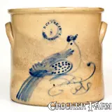 N Clark Jr, N CLARK JR / ATHENS NY Three-Gallon Stoneware Bird Crock