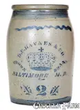 D. F. Haynes & Co., D. F. HAYNES & CO. / BALTIMORE, MD Stoneware Advertising Jar, circa 1875, Stoneware