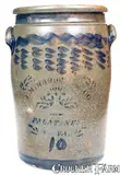 J. M. Harden & Co., Rare 10 Gal. J. M. HARDEN & CO. / PALATINE, W. VA Stoneware Jar, circa 1875, Stoneware