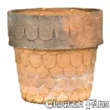 J. M. Harden & Co., Very Rare J. M. HARDEN & CO. / PALATINE, W. VA Stoneware Flowerpot, circa 1885, Stoneware