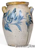 Solomon Bell, 2 Gal. SOLOMON BELL / STRASBURG, VA Stoneware Jar, circa 1850, Stoneware