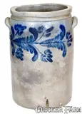W.H. Lehew & Co., 6 Gal. W. H. LEHEW & CO. / STRASBURG, VA Stoneware Jar w/ Bold Floral Decoration