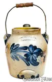 Cowden & Wilcox, COWDEN & WILCOX / HARRISBURG, PA Stoneware Batter Pail w/ Floral Decoration