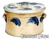 John Bell, 1 Gal. JOHN BELL / WAYNESBORO Stoneware Butter Crock w/ Lid, circa 1850-1880, Stoneware