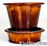 John W. Bell, JOHN W BELL / Waynesboro, Pa. Redware Flowerpot