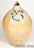 C. Crolius, Rare C. CROLIUS / MANUFACTURER / MANHATTAN-WELLS / NEW-YORK Stoneware Jug, early 19th century, Stoneware