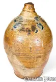 C. Crolius, C. CROLIUS / MANUFACTURER / MANHATTAN-WELLS / NEW-YORK Stoneware Jug, circa 1815, Stoneware