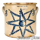 T. Harrington, Fine T. HARRINGTON / LYONS with Elaborate Sunburst Decoration, circa 1860, Stoneware
