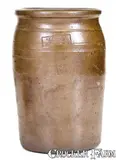 J. P. Parker, Rare J. P. PARKER / JANE LEW, W. VA Stoneware Jar, circa 1865, Stoneware