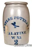 Palatine Pottery Co., 2 Gal. PALATINE POTTERY CO. / PALATINE, W VA Stoneware Horse Jar