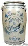 Hamilton & Jones Star Pottery, 20 Gal. HAMILTON & JONES / STAR POTTERY / GREENSBORO, PA Stoneware Jar, circa 1875, Stoneware