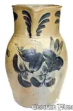 J. Swank & Co., Rare J. SWANK & CO. / JOHNSTOWN, PA Stoneware Pitcher with Floral Decoration