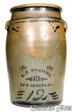 R. T. Williams, Twelve-Gallon R. T. WILLIAMS / NEW GENEVA, Pennsylvania Stoneware Jar