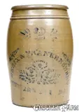 Eneix & Frankenberry, ENEIX & FRANKENBERRY / NEW GENEVA, PA Stoneware Jar w/ Stenciled Decoration, circa 1875, Stoneware
