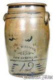 R. T. Williams, Twelve-Gallon R. T. WILLIAMS / NEW GENEVA, PA Stoneware Jar