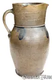 J.M. Hickerson, J. M. HICKERSON / STRASBURG, VA Stoneware Pitcher with Cobalt Decoration, circa 1880, Stoneware