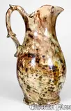 Baecher, Fine BAECHER / WINCHESTER, VA Redware Wash Pitcher w/ Marbled Glaze