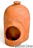 East Lake Pottery, Rare Geo. P. Hamlyn / EAST LAKE POTTERY / Bridgeton, N.J. Redware Chick Waterer, circa 1890, Redware
