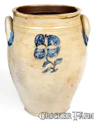 Goodwin & Webster, Rare GOODWIN & WEBSTER / HARTFORD Stoneware Jar with Incised Decoration, circa 1815, Stoneware