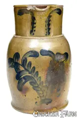 W.B. Kenner, Very Rare 1 Gal. W. B. KENNER / STRASBURG, VA Stoneware Pitcher, circa 1880, Stoneware
