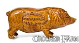 Monmouth Pottery Co., MONMOUTH POTTERY CO. / MONMOUTH, ILL. Stoneware Pig, late 19th or early 20th century, Stoneware