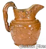 American Pottery Co., AMERICAN POTTERY CO. / JERSEY CITY, N.J. Stoneware Hound-Handled Pitcher, circa 1840, Stoneware