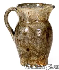 A W Bacher, Very Fine A. W. BACHER / WINCHESTER, VA Stoneware Cream Pitcher, circa 1880, Stoneware