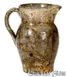A W Bacher, Very Fine A. W. BACHER / WINCHESTER, VA Stoneware Cream Pitcher, circa 1880, Stoneware