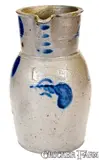 W.H. Lehew & Co., W. H. LEHEW & CO. / STRASBURG, VA Stoneware Pitcher w/ Cobalt Decoration