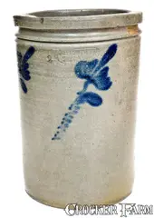 J. Eberly & Bro, J. EBERLY & BRO. / STRASBURG, VA Stoneware Jar with Floral Decoration, circa 1885, Stoneware