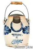 Fine 1 1/2 Gal. COWDEN & WILCOX / HARRISBURG, PA Stoneware Batter Pail w/ Leaf Decoration by Cowden & Wilcox, circa 1865, Stoneware, sold Jul 2019