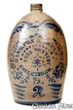 Hamilton & Jones Star Pottery, 2 Gal. HAMILTON & JONES / STAR POTTERY / GREENSBORO, PA Stoneware Jug, circa 1870, Stoneware