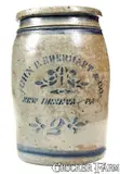 John P. Eberhart & Co., JOHN P. EBERHART & CO. / NEW GENEVA, PA Stoneware Jar, circa 1875, Stoneware