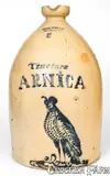 Ottman & Co., Rare "Tincture Arnica" Stoneware Bird Jug, HAXSTUN, OTTMAN & CO. / FORT EDWARD, NY, circa 1870, Stoneware
