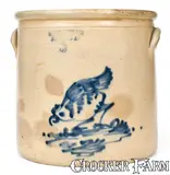 Ottman & Co., HAXSTUN, OTTMAN & CO. / FORT EDWARD, N.Y. Stoneware Crock w/ Pecking Chicken