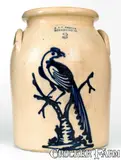 J. & E. Norton, Fine J. & E. NORTON / BENNINGTON, VT Stoneware Jar w/ Exceptional Pheasant Decoration, circa 1855, Stoneware