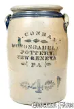A. Conrad Monongahela Pottery, 4 Gal. A. CONRAD / MONONGAHELA POTTERY / NEW GENEVA, PA Stoneware Jar, circa 1875, Stoneware