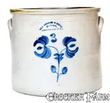 Van Schoik & Dunn, Scarce VAN SCHOIK & DUNN / MIDDLETOWN POINT, NJ Stoneware Crock, circa 1855, Stoneware