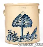 Ottman & Co., Scarce HAXSTUN, OTTMAN & CO. / FORT EDWARD. N.Y. Stoneware Tree Crock