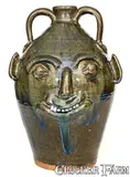 B.B. Craig, Monumental B. B. CRAIG / VALE, NC Double-Handled Stoneware Face Jug