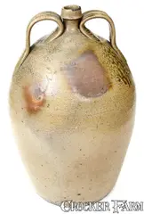 J. M. Yow, Rare J. M. YOW / ERECT, NC Double-Handled Stoneware Jug, late 19th century, Stoneware