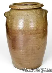 J. M. Yow, Scarce J. M. YOW / ERECT, NC Stoneware Jar, late 19th century, Stoneware