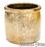 JOHN BELL / WAYNESBORO Squat Stoneware Jar by John Bell, circa 1850-1880, Stoneware, sold Jul 2019