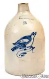 Ottman Bros. & Co., 2 Gal. OTTMAN BROS. & CO. / FORT EDWARD, NY Stoneware Bird Jug