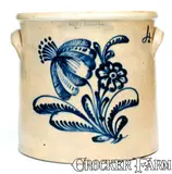 John Burger, Fine JOHN BURGER / ROCHESTER Four-Gallon Stoneware Jar, circa 1860, Stoneware