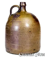J. M. Yow, Rare J. M. YOW / ERECT, NC Stoneware Jug, late 19th century, Stoneware